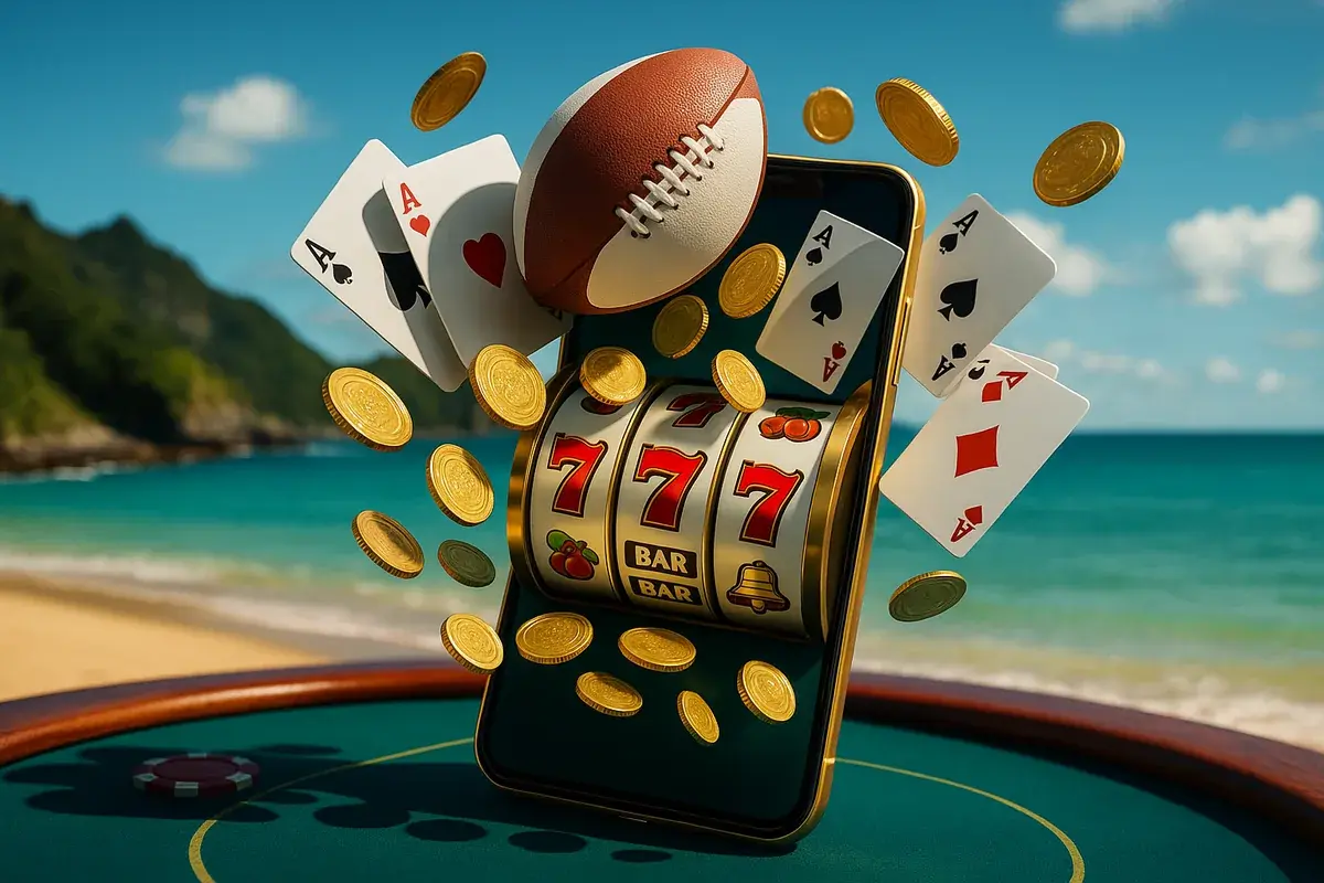 Mummys Gold Mobile Gaming - Kiwi Player Enjoying Casino Games on Beach